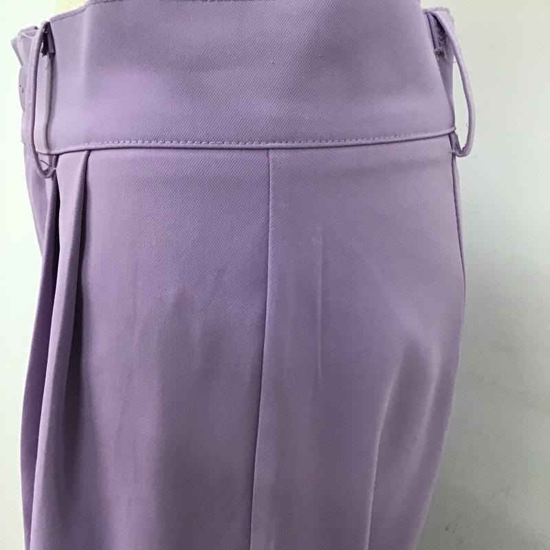 ミームセレクト me+em select パンツ ワークパンツ、ペインターパンツ B01-21-0009 ワイドパンツ カジュアルパンツ センタータックパンツ FREE 無地 紫 / パープル /  レディース USED 古着 中古 10105197