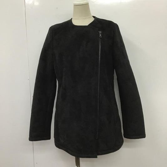 バナナリパブリック BANANA REPUBLIC ジャケット、上着 ジャンパー、ブルゾン ジップアップジャケット ノーカラージャケット アウター S 無地 黒 / ブラック /  レディース USED 古着 中古 10105199