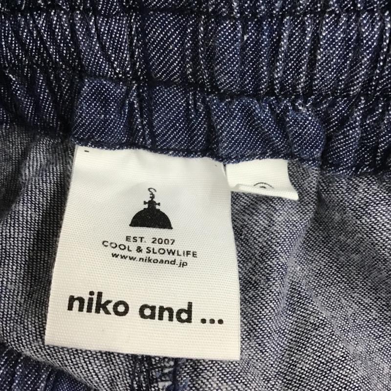 ニコアンド niko and... パンツ ワークパンツ、ペインターパンツ ワークパンツ カジュアルパンツ ワイドパンツ 3 無地 インディゴ / インディゴ /  レディース USED 古着 中古 10105209