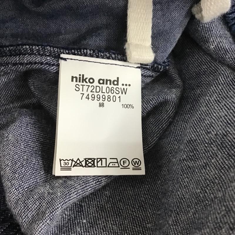 ニコアンド niko and... パンツ ワークパンツ、ペインターパンツ ワークパンツ カジュアルパンツ ワイドパンツ 3 無地 インディゴ / インディゴ /  レディース USED 古着 中古 10105209