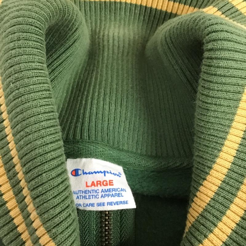 チャンピオン Champion ジャケット、上着 ジャケット、ブレザー ジップアップジャケット スウェット カジュアルジャケット 00S 古着 L ロゴ、文字 黄 / イエロー / X 緑 / グリーン /  メンズ USED 古着 中古 10105213