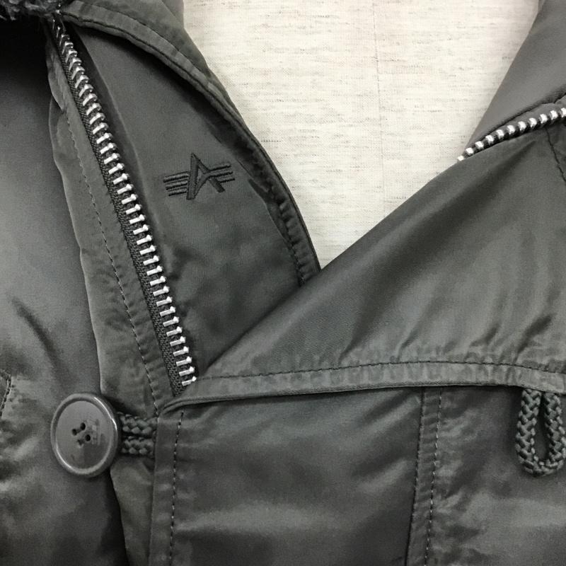 アルファインダストリー Alpha Industries ジャケット、上着 ジャンパー、ブルゾン ジップアップジャケット アウター カジュアルジャケット フード付きジャケット L 無地 カーキ / カーキ /  メンズ USED 古着 中古 10105218
