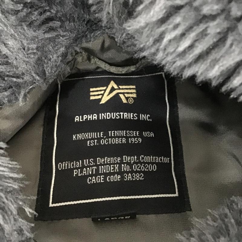 アルファインダストリー Alpha Industries ジャケット、上着 ジャンパー、ブルゾン ジップアップジャケット アウター カジュアルジャケット フード付きジャケット L 無地 カーキ / カーキ /  メンズ USED 古着 中古 10105218