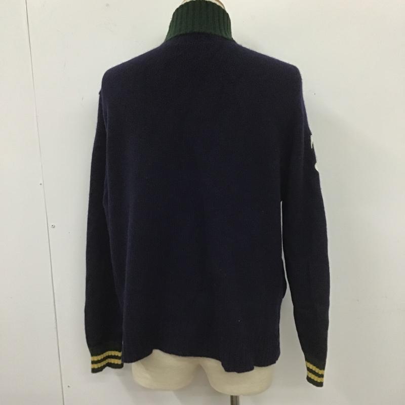 ポロバイラルフローレン Polo by RALPH LAUREN ジャケット、上着 ジャンパー、ブルゾン ジップアップジャケット ニットカジュアルジャケット ジップアップセーター LL ロゴ、文字 紺 / ネイビー /  メンズ USED 古着 中古 10105220
