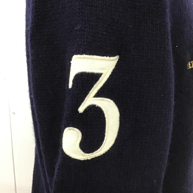 ポロバイラルフローレン Polo by RALPH LAUREN ジャケット、上着 ジャンパー、ブルゾン ジップアップジャケット ニットカジュアルジャケット ジップアップセーター LL ロゴ、文字 紺 / ネイビー /  メンズ USED 古着 中古 10105220