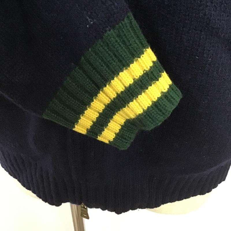 ポロバイラルフローレン Polo by RALPH LAUREN ジャケット、上着 ジャンパー、ブルゾン ジップアップジャケット ニットカジュアルジャケット ジップアップセーター LL ロゴ、文字 紺 / ネイビー /  メンズ USED 古着 中古 10105220