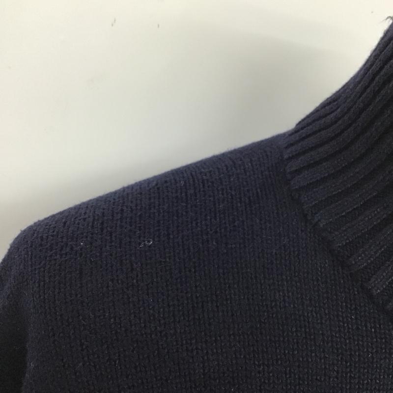 ポロバイラルフローレン Polo by RALPH LAUREN ジャケット、上着 ジャンパー、ブルゾン ジップアップジャケット ジップアップニットジャケット タートルネック セーター L ロゴ、文字 紺 / ネイビー /  メンズ USED 古着 中古 10105222