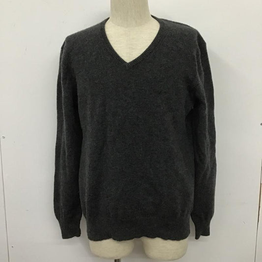 ポロバイラルフローレン Polo by RALPH LAUREN ニット、セーター 長袖 長袖ニット セーター Vネック 長袖カットソー M ロゴ、文字 灰 / グレー /  メンズ USED 古着 中古 10105223