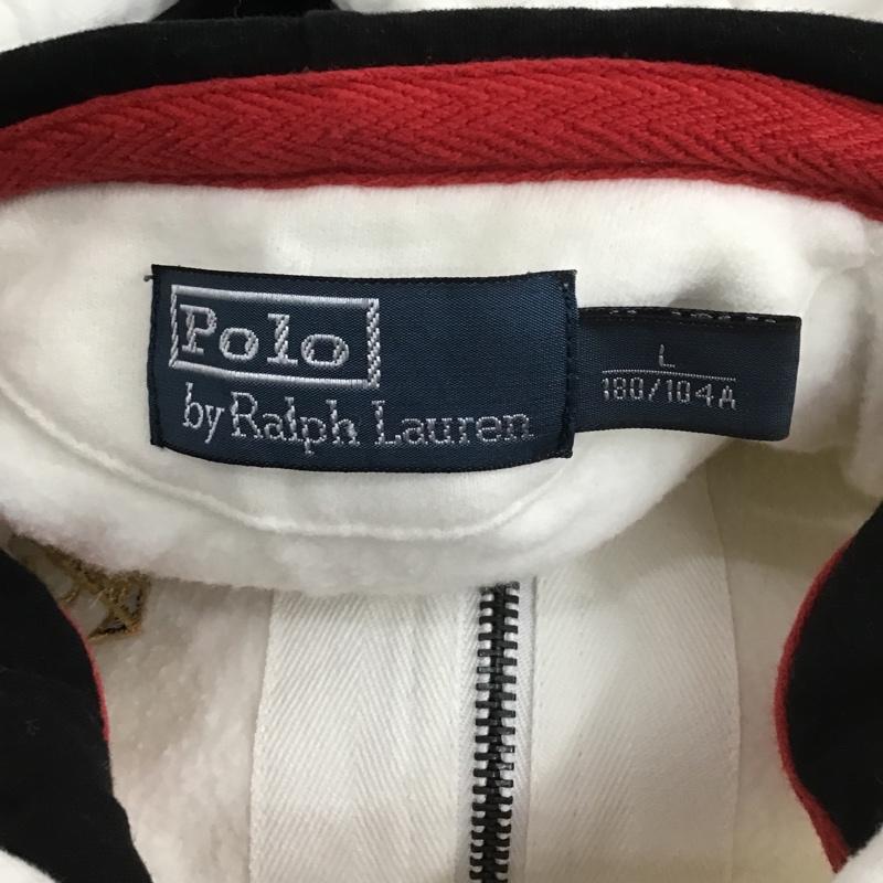 ポロバイラルフローレン Polo by RALPH LAUREN パーカー 長袖 ジップアップジャケット パーカー ジップパーカー スウェット L ロゴ、文字 白 / ホワイト /  メンズ USED 古着 中古 10105224