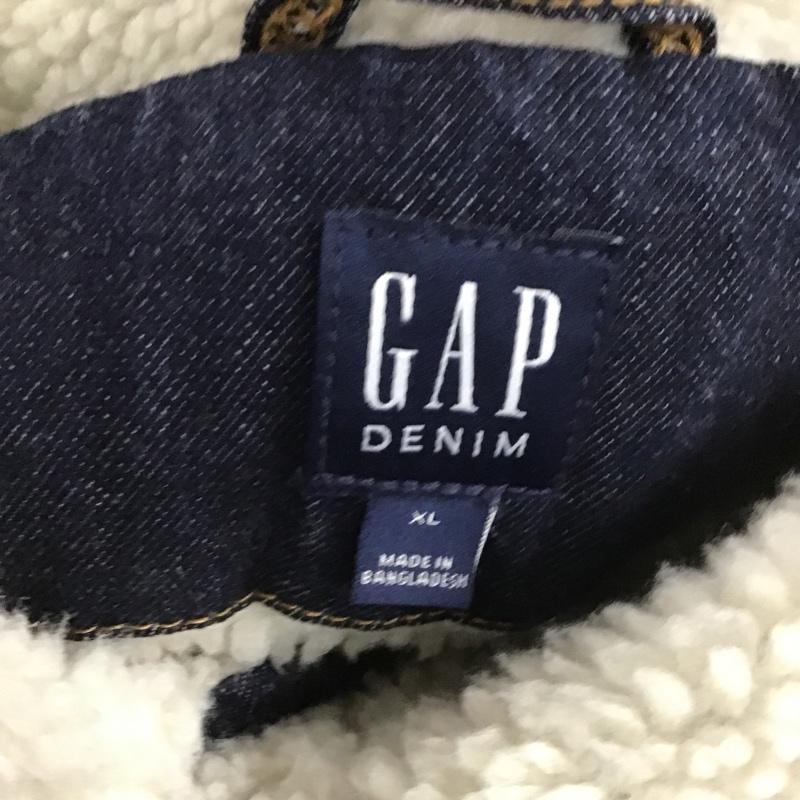 ギャップ GAP ジャケット、上着 ジャケット、ブレザー Gジャン デニムジャケット アウター ボアジャケット カジュアルジャケット XL 無地 インディゴ / インディゴ /  メンズ USED 古着 中古 10105228