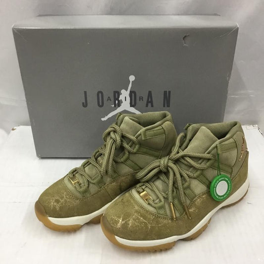 ナイキ NIKE スニーカー スニーカー AR0715-200 WMNS AIR JORDAN 11 RETRO 24cm 箱有 24.0cm ワンポイント カーキ / カーキ / X 金 / ゴールド /  レディース USED 古着 中古 10105231