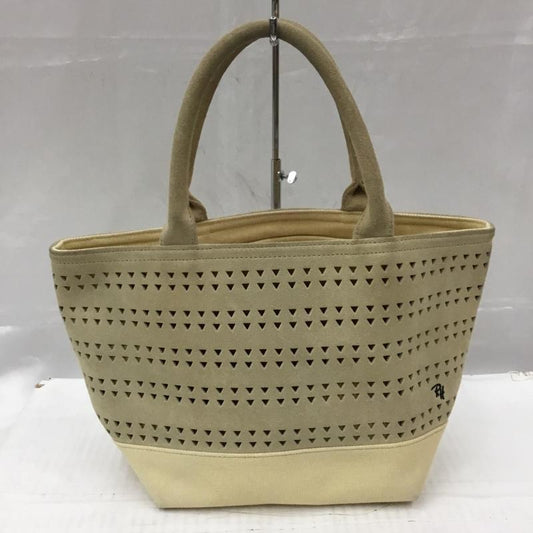 ロンハーマン Ron Herman ハンドバッグ ハンドバッグ フェイクスエード キャンバス パンチング ロゴ、文字 ベージュ / ベージュ /  レディース USED 古着 中古 10105248