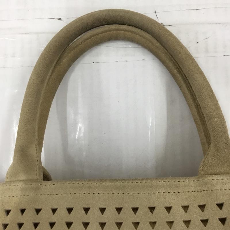 ロンハーマン Ron Herman ハンドバッグ ハンドバッグ フェイクスエード キャンバス パンチング ロゴ、文字 ベージュ / ベージュ /  レディース USED 古着 中古 10105248