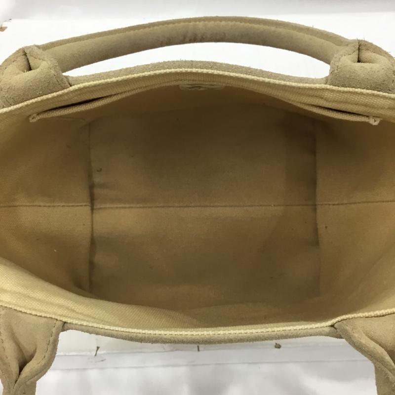ロンハーマン Ron Herman ハンドバッグ ハンドバッグ フェイクスエード キャンバス パンチング ロゴ、文字 ベージュ / ベージュ /  レディース USED 古着 中古 10105248