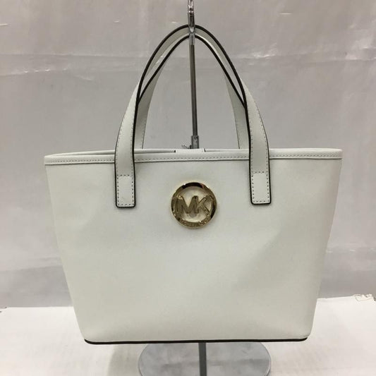 マイケルコース MICHAEL KORS ハンドバッグ ハンドバッグ 35F3GTVT5T レザー ロゴ、文字 白 / ホワイト / X 金 / ゴールド /  レディース USED 古着 中古 10105250