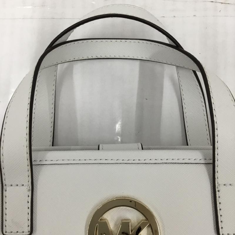 マイケルコース MICHAEL KORS ハンドバッグ ハンドバッグ 35F3GTVT5T レザー ロゴ、文字 白 / ホワイト / X 金 / ゴールド /  レディース USED 古着 中古 10105250