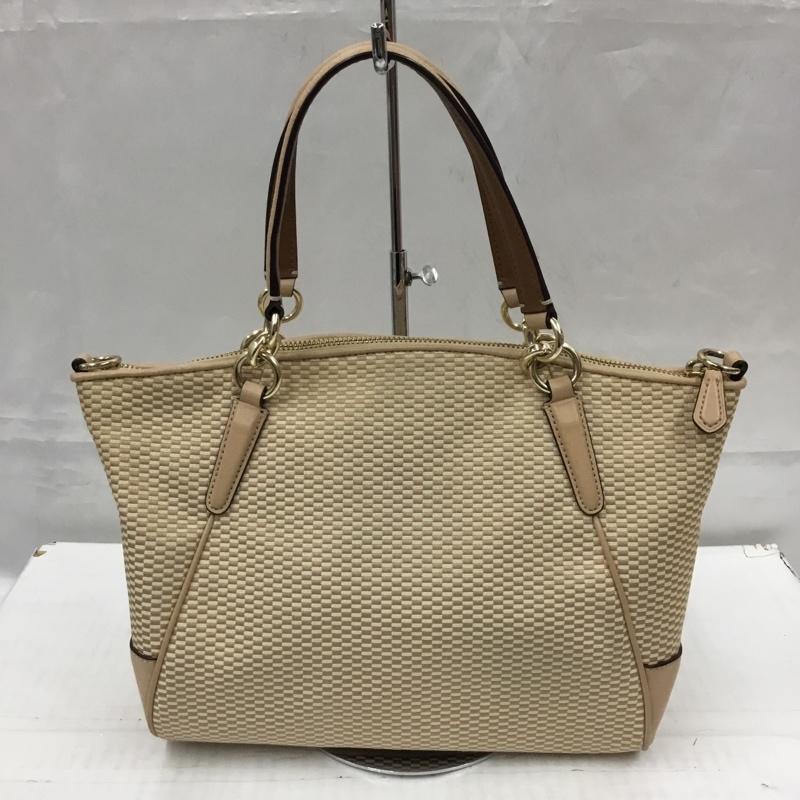 コーチ COACH トートバッグ トートバッグ F57244 ショルダーバッグ 2WAY ロゴ、文字 ベージュ / ベージュ / X アイボリー / アイボリー / X 茶 / ブラウン /  レディース USED 古着 中古 10105298