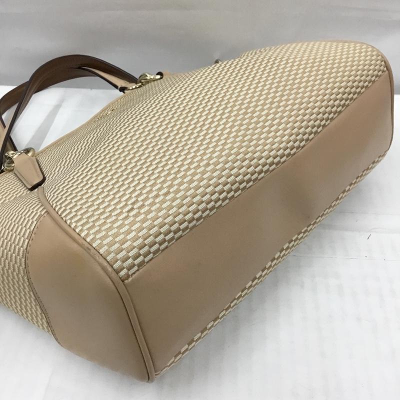 コーチ COACH トートバッグ トートバッグ F57244 ショルダーバッグ 2WAY ロゴ、文字 ベージュ / ベージュ / X アイボリー / アイボリー / X 茶 / ブラウン /  レディース USED 古着 中古 10105298