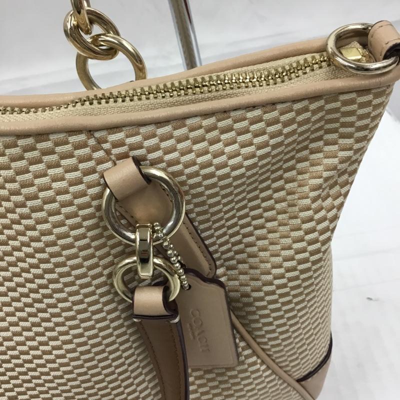 コーチ COACH トートバッグ トートバッグ F57244 ショルダーバッグ 2WAY ロゴ、文字 ベージュ / ベージュ / X アイボリー / アイボリー / X 茶 / ブラウン /  レディース USED 古着 中古 10105298