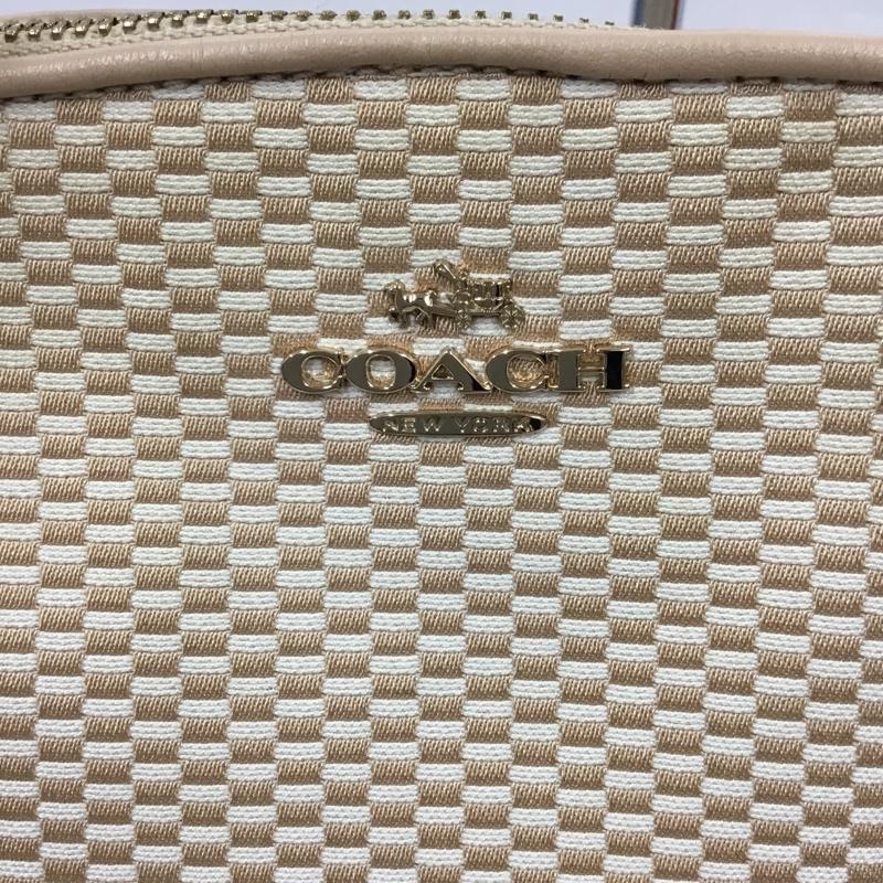 コーチ COACH トートバッグ トートバッグ F57244 ショルダーバッグ 2WAY ロゴ、文字 ベージュ / ベージュ / X アイボリー / アイボリー / X 茶 / ブラウン /  レディース USED 古着 中古 10105298