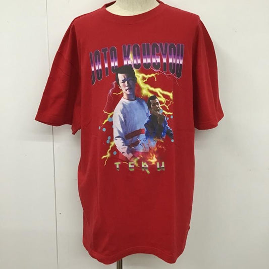 古着 USED Tシャツ 半袖 半袖カットソー プリントTシャツ クルーネックカットソー XXL プリント 赤 / レッド /  メンズ USED 古着 中古 10105313