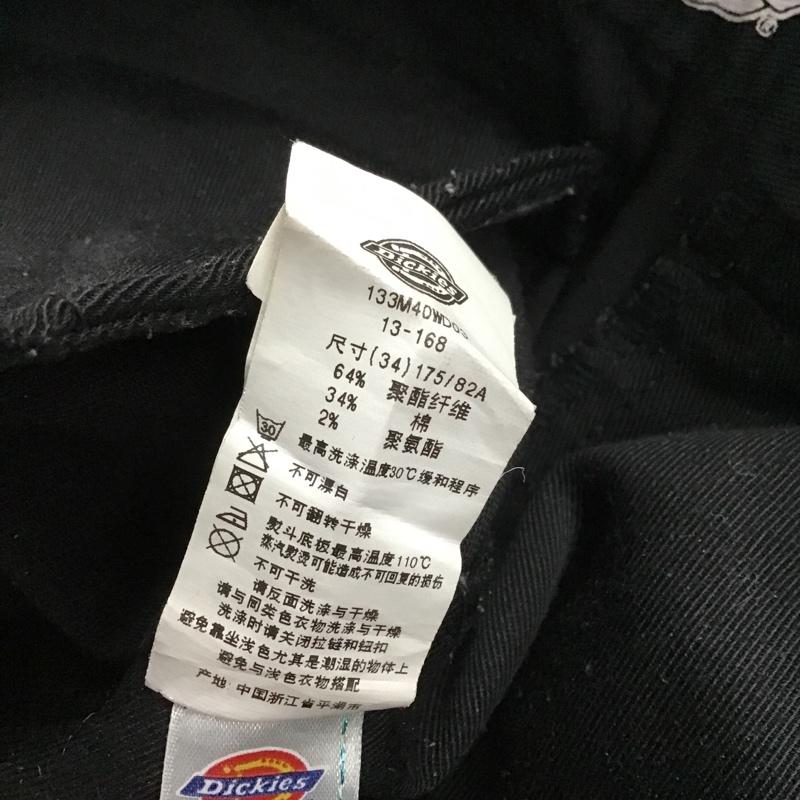 ディッキーズ Dickies パンツ ワークパンツ、ペインターパンツ ワークパンツ ワイドパンツ カジュアルパンツ 34インチ 無地 黒 / ブラック /  メンズ USED 古着 中古 10105318