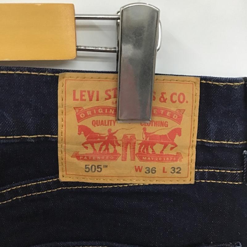 リーバイストラウスアンドコー Levi Strauss & co. パンツ デニム、ジーンズ デニムパンツ ストレートパンツ ワイドパンツ カジュアルパンツ 505 36 無地 インディゴ / インディゴ /  メンズ USED 古着 中古 10105321