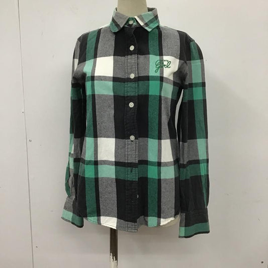 トミーガール tommy girl シャツ、ブラウス 長袖 長袖シャツ チェックシャツ カラーシャツ カジュアルシャツ S ロゴ、文字 X チェック 白 / ホワイト / X 黒 / ブラック / X 緑 / グリーン /  レディース USED 古着 中古 10105337