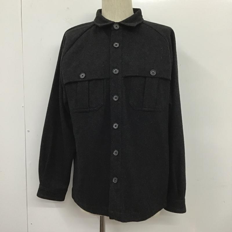 ラファイエット Lafayette シャツ、ブラウス 長袖 LFT11AW24 長袖シャツ L 無地 黒 / ブラック /  メンズ USED 古着 中古 10105340