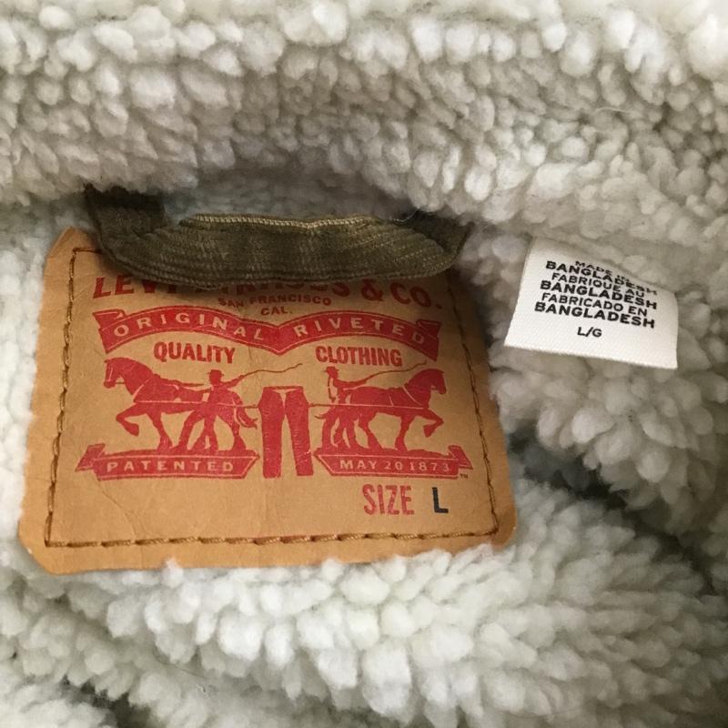 リーバイス Levi's ジャケット、上着 ジャケット、ブレザー 163650061 コーデュロイ 内側ボア L 無地 茶 / ブラウン /  メンズ USED 古着 中古 10105347