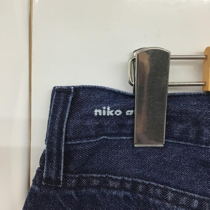 ニコアンド niko and... パンツ デニム、ジーンズ デニムパンツ ストレートパンツ ワイドパンツ カジュアルパンツ L 無地 インディゴ / インディゴ /  レディース USED 古着 中古 10105372
