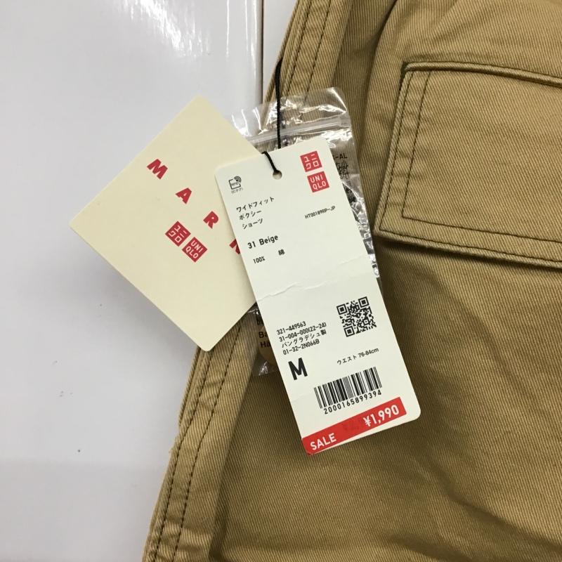 ユニクロ UNIQLO パンツ ショートパンツ 01-32-2N066B マルニワイドフィットボクシーショーツ ハーフパンツ カジュアルパンツ M 無地 ベージュ / ベージュ /  メンズ USED 古着 中古 10105382