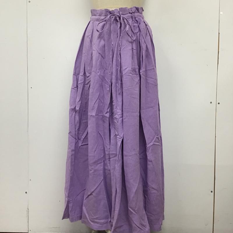 ニコアンド niko and... スカート ロングスカート L 無地 紫 / パープル /  レディース USED 古着 中古 10105386