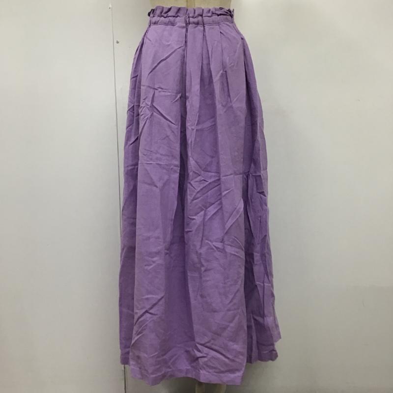 ニコアンド niko and... スカート ロングスカート L 無地 紫 / パープル /  レディース USED 古着 中古 10105386