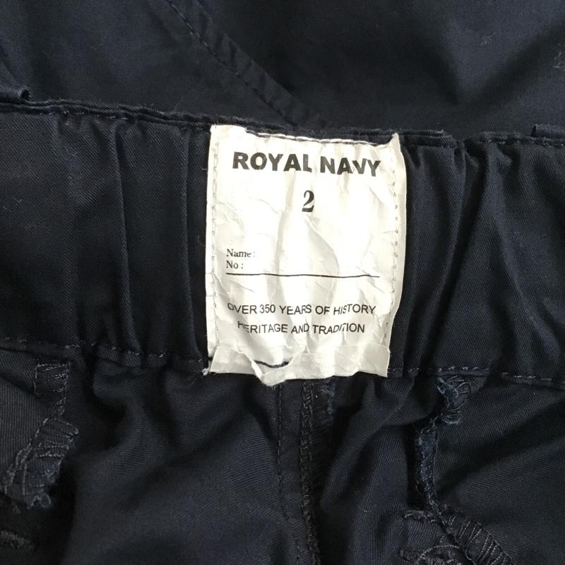ミリタリー ミリタリー パンツ ショートパンツ ハーフパンツ ショートパンツ カジュアルパンツ ミリタリーパンツ royalnavy復刻 2 無地 紺 / ネイビー /  メンズ USED 古着 中古 10105387