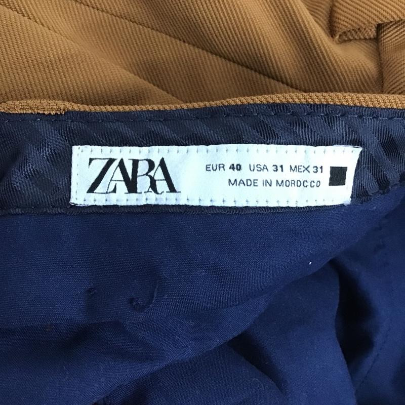 ザラ ZARA パンツ スラックス スラックス センタータック ストレッチパンツ カジュアルパンツ 40 無地 キャメル / キャメル /  メンズ USED 古着 中古 10105392