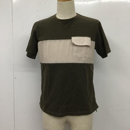 チャオパニックティピー CIAOPANIC TYPY カットソー 半袖 半袖カットソー ポケットTシャツ クルーネックカットソー S ストライプ カーキ / カーキ / X 白 / ホワイト / X ベージュ / ベージュ /  メンズ USED 古着 中古 10105393