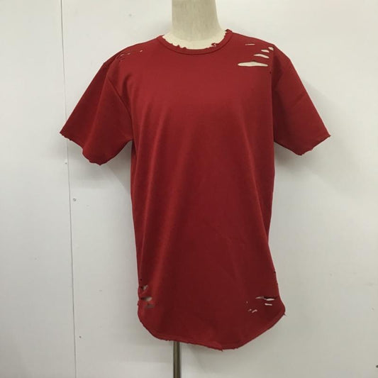 エピトミ EPTM. Tシャツ 半袖 半袖カットソー 無地Tシャツ クルーネックカットソー ダメージ加工 M 無地 赤 / レッド /  メンズ USED 古着 中古 10105395