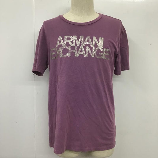 アルマーニエクスチェンジ A/X ARMANIEXCHANGE Tシャツ 半袖 半袖カットソー プリントTシャツ クルーネックカットソー M ロゴ、文字 紫 / パープル /  メンズ USED 古着 中古 10105405