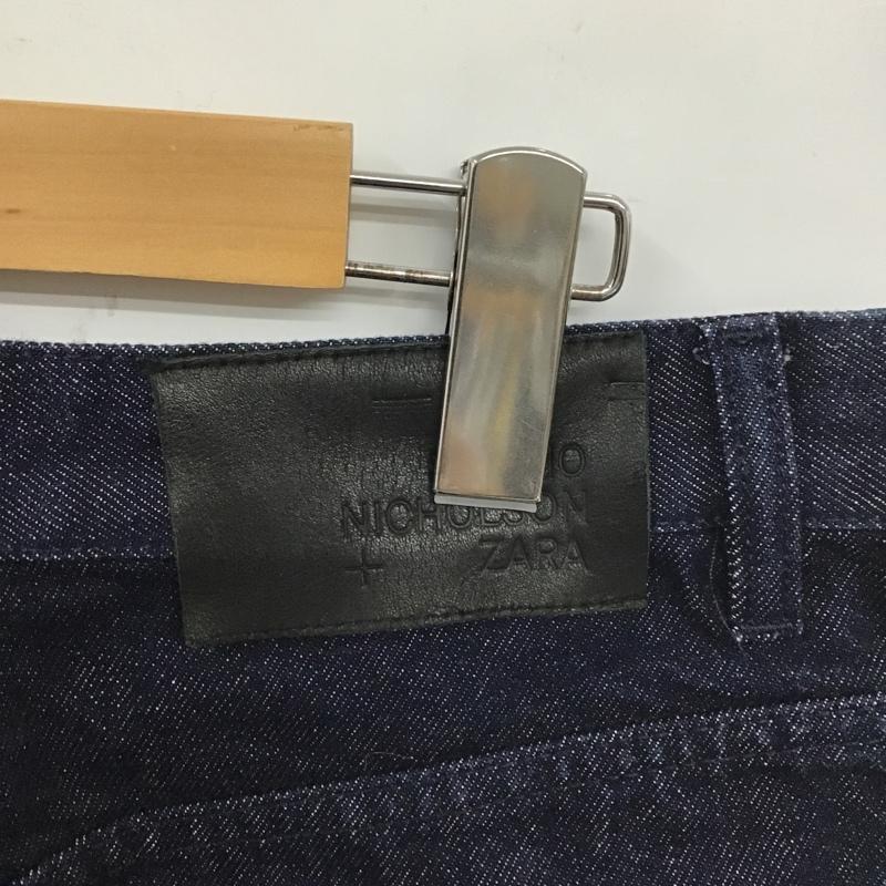 ザラ ZARA パンツ デニム、ジーンズ デニムパンツ ワイドパンツ カジュアルパンツ studionicholson 40 無地 インディゴ / インディゴ /  メンズ USED 古着 中古 10105411
