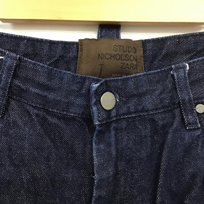 ザラ ZARA パンツ デニム、ジーンズ デニムパンツ ワイドパンツ カジュアルパンツ studionicholson 40 無地 インディゴ / インディゴ /  メンズ USED 古着 中古 10105411