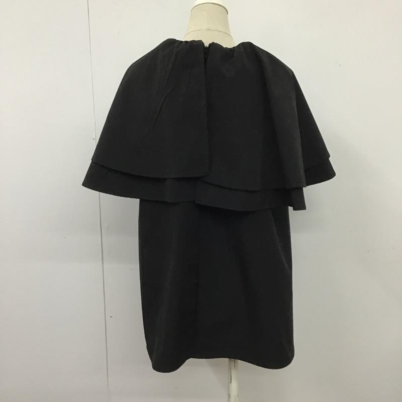 古着 USED カットソー 半袖 ノースリーブカットソー ビックカラーシャツ セーラーカラーシャツ FREE 無地 黒 / ブラック /  レディース USED 古着 中古 10105419