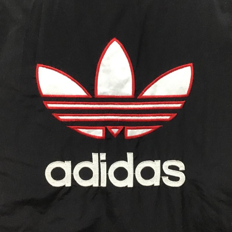 アディダス adidas ジャケット、上着 ジャンパー、ブルゾン ジップアップジャケット ジャンパー ジャケット カジュアルジャケット アウター L ロゴ、文字 黒 / ブラック / X 赤 / レッド /  メンズ USED 古着 中古 10105422