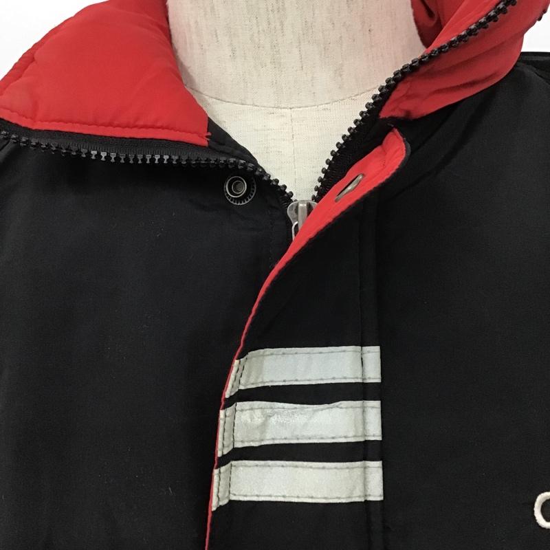 アディダス adidas ジャケット、上着 ジャンパー、ブルゾン ジップアップジャケット ジャンパー ジャケット カジュアルジャケット アウター L ロゴ、文字 黒 / ブラック / X 赤 / レッド /  メンズ USED 古着 中古 10105422