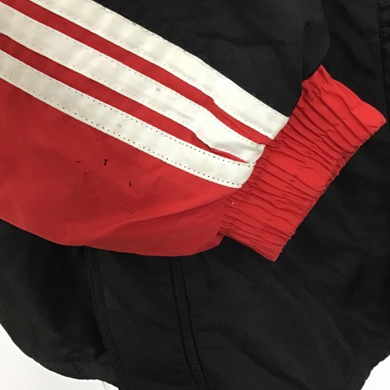 アディダス adidas ジャケット、上着 ジャンパー、ブルゾン ジップアップジャケット ジャンパー ジャケット カジュアルジャケット アウター L ロゴ、文字 黒 / ブラック / X 赤 / レッド /  メンズ USED 古着 中古 10105422