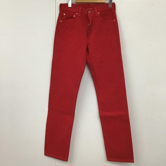 リーバイストラウスアンドコー Levi Strauss & co. パンツ デニム、ジーンズ デニムパンツ ストレートパンツ ワイドパンツ カジュアルパンツ 501 29インチ 無地 赤 / レッド /  メンズ USED 古着 中古 10105427