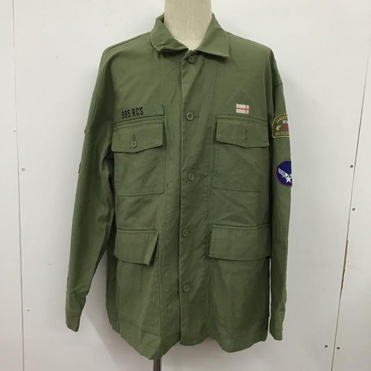 ロデオクラウンズワイドボウル RODEO CROWNS WIDE BOWL ジャケット、上着 ジャケット、ブレザー 421ESW30-0590 ワッペンユーティリティーSHJK ミリタリーシャツ カジュアルシャツ L ロゴ、文字 カーキ / カーキ /  メンズ USED 古着 中古 10105440