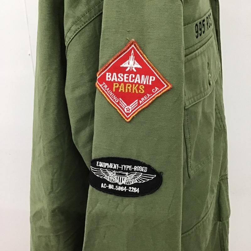 ロデオクラウンズワイドボウル RODEO CROWNS WIDE BOWL ジャケット、上着 ジャケット、ブレザー 421ESW30-0590 ワッペンユーティリティーSHJK ミリタリーシャツ カジュアルシャツ L ロゴ、文字 カーキ / カーキ /  メンズ USED 古着 中古 10105440