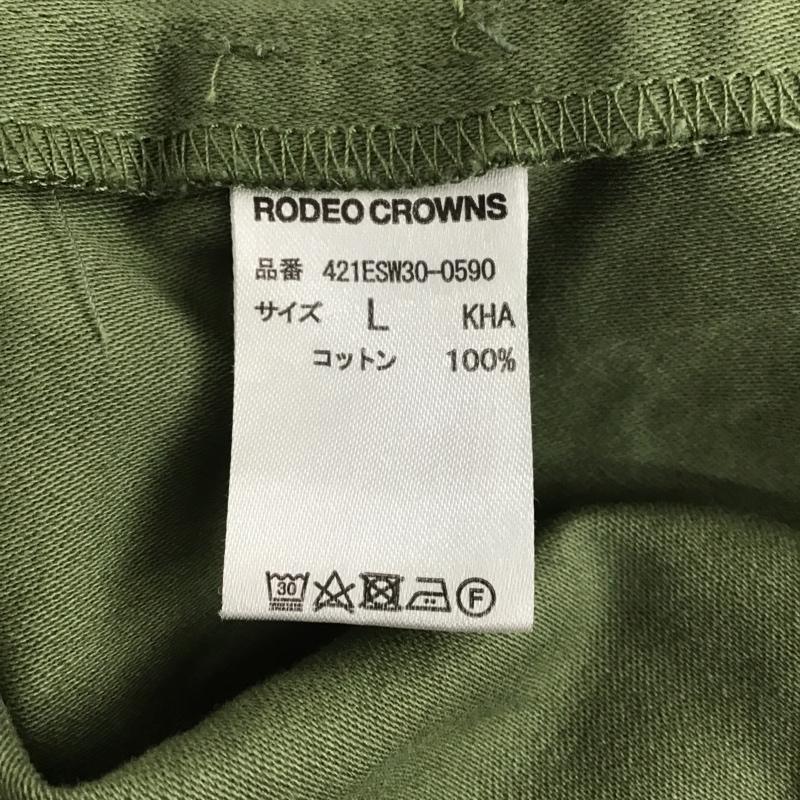 ロデオクラウンズワイドボウル RODEO CROWNS WIDE BOWL ジャケット、上着 ジャケット、ブレザー 421ESW30-0590 ワッペンユーティリティーSHJK ミリタリーシャツ カジュアルシャツ L ロゴ、文字 カーキ / カーキ /  メンズ USED 古着 中古 10105440