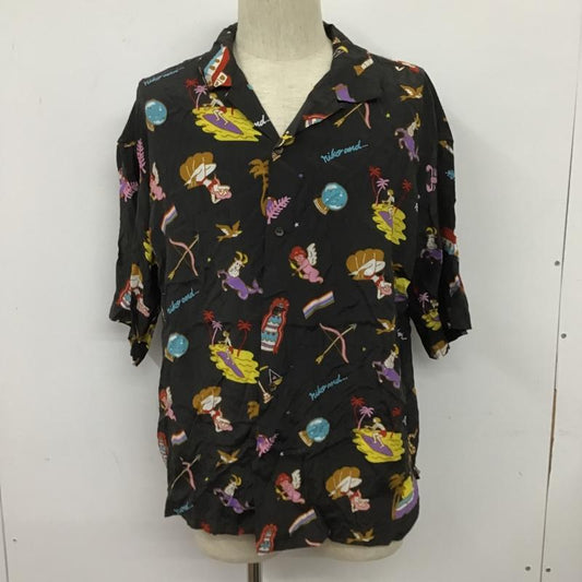 ニコアンド niko and... シャツ、ブラウス 半袖 半袖 3 総柄 黒 / ブラック /  メンズ USED 古着 中古 10105443